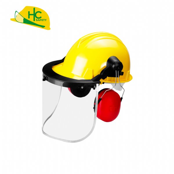 H101-AL, Safety Helmet Face Shield Earmuffs Set