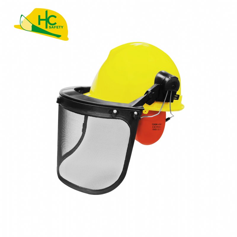 Safety Helmet Face Shield Earmuffs Set H101-WM